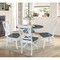 International Concepts Round 42 in. Dual Drop Leaf Dining Table with 4 X-back Chairs - 5 Piece Dining Set, 42 in W, Wood K05-42DP-C613-4 - alternate 4